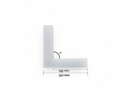 BBLINK LED svetiljka LT-T-020-B L(90°) 12W 4000K Bela