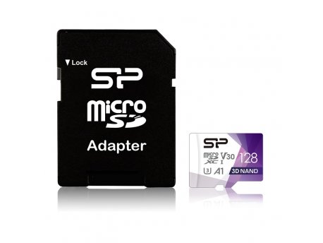SILICON POWER 128GB Superior Pro, memorijska kartica microSDXC class 10 + adapter (SP128GBSTXDU3V20AB)