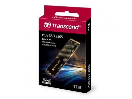 TRANSCEND 1TB M.2 2280 PCIe Gen4x4 NVMe SSD TS1TMTE250S