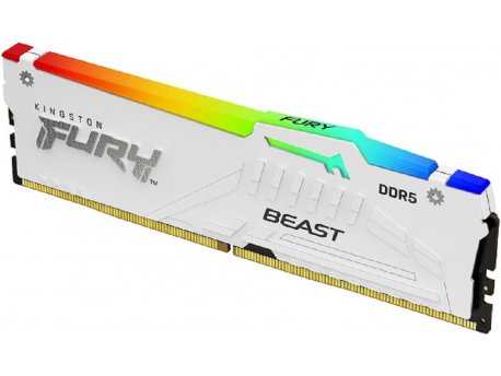 KINGSTON DIMM DDR5 16GB 5.200MHz FURY Beast White RGB XMP KF552C40BWA-16