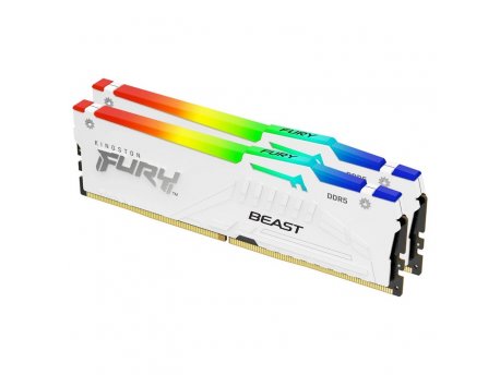 KINGSTON DIMM DDR5 64GB 2x32kit 5.600MHz FURY Beast White RGB EXPO KF556C36BWEAK2-64