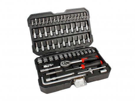 WOMAX Ključ nasadni sa račnom 1/4'' SET 60 KOM