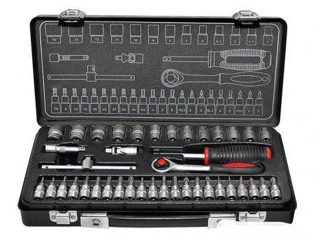 WOMAX Ključ nasadni sa račnom 1/4'' SET 40 kom