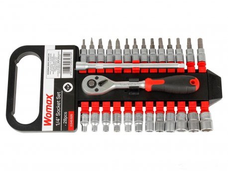 WOMAX Ključevi 1/4''sa račnom SET 28KOM