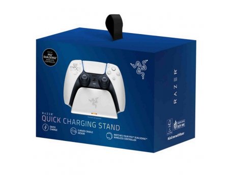 RAZER Postolje za brzo punjenje za PlayStation5 kontrolere – Bela boja (RC21-01900100-R3M1)