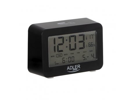 ADLER AD1196B budilnik na baterije, crni