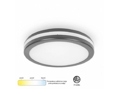 BBLINK LED plafonjera X09-300-24W 3000/4000/6500K IP65 ANTRACIT
