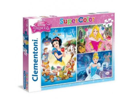CLEMENTONI Puzzle 3X48 DISNEY PRINCESS