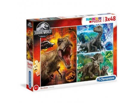 CLEMENTONI Puzzle 3X48 JURASSIC WORLD