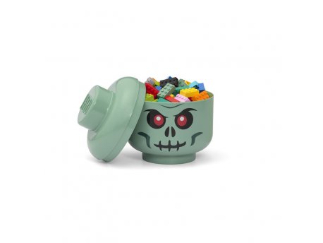 LEGO Glava za odlaganje (mala): Zeleni skeleton