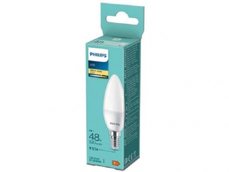 PHILIPS LED sijalica 6W(48W)B35 E14 WW FR ND 1PF/12,17972