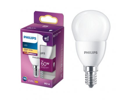 PHILIPS LED sijalica 7W(60W) P48 E14 WW FR ND 1PF/10,17936