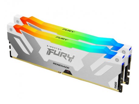 KINGSTON DIMM DDR5, 32GB (2x16), 7.200MHz, FURY Renegade RGB White (KF572C38RWAK2-32)