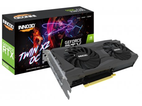 Inno3D RTX 3050 TWIN X2 OC (1822MHz/14Gbps) 8GB GDDR6 N30502-08D6X-11902130