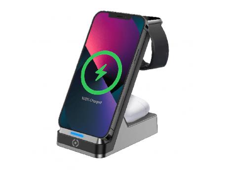 CELLY Bežični punjač WLSTAND3IN1BK (Crna)