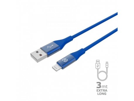 CELLY LIGHTNING kabl u plavoj boji 3m