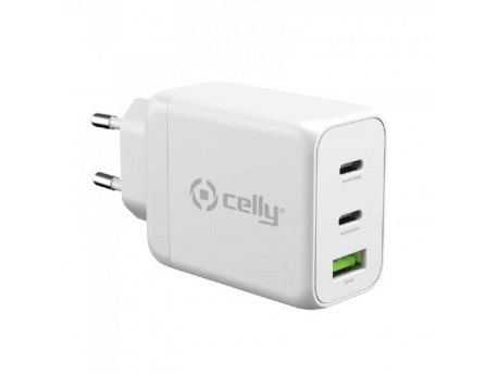 CELLY Kućni punjač ProPower od 65W sa tri ulaza GaN tehnologija