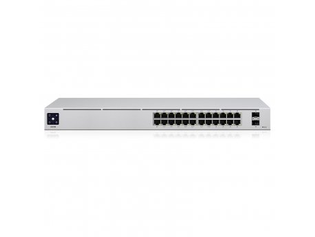 UBIQUITI USW-24-POE Gigabit Layer 2 switch. 24 x Gigabit Ethernet ports, 16 auto-sensing 802.3at PoE+ ports + two SFP ports