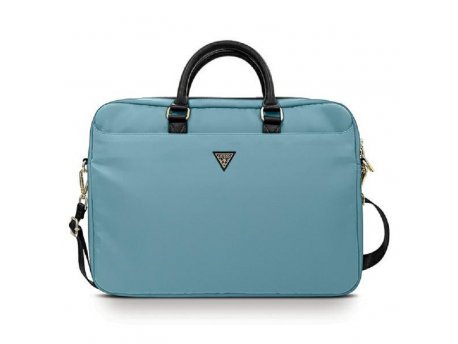 Guess Torba za laptop 16'' Blue Nylon Triangle Logo