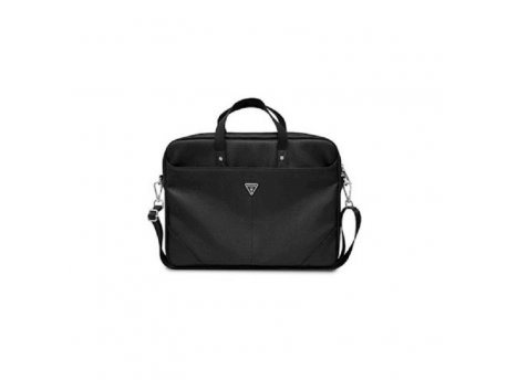 Guess Torba za laptop 15/16'' Black Saffiano Hot Stamp