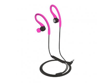 CELLY Sportske žičane slušalice UP700 u crno/pink boji