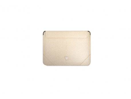 Guess Navlaka za laptop od 14” Beige Saffiano Triangle