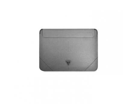 Guess Navlaka za laptop od 16” Silver Saffiano Triangle