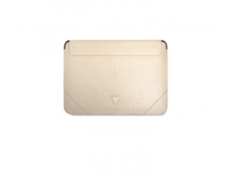 Guess Navlaka za laptop od 16” Beige Saffiano Triangle