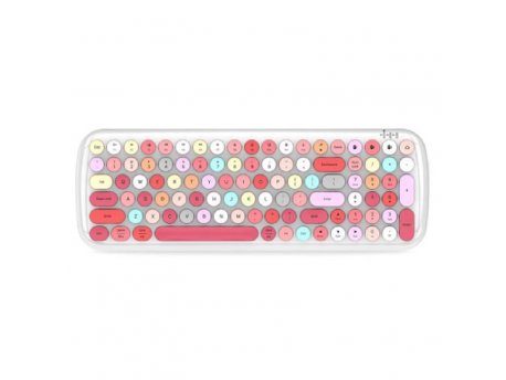 MOFII BT WL RETRO tastatura (Pink/Bela)