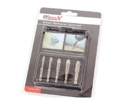 WOMAX Set za vadjenje zalomljenih vijaka set 5 komada 0546352