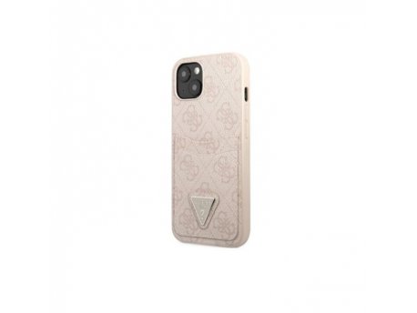 Guess Futrola za iPhone 13 Mini Pink Triangle Logo Cardslot