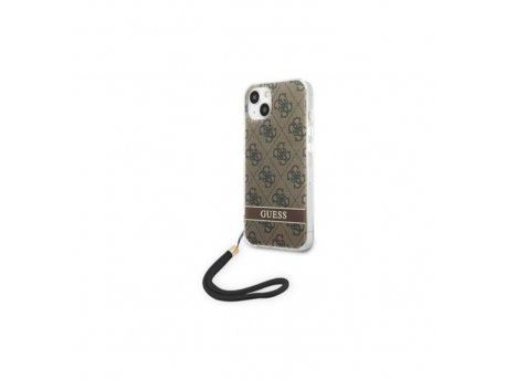 Guess Futrola za iPhone 14 Pro Max Brown Print 4G Cord