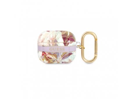 Guess Futrola za AirPods 3 Purple Flower