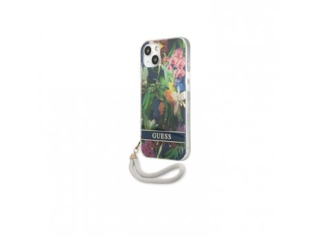 Guess Futrola za iPhone 13 Mini Blue Flower Cord