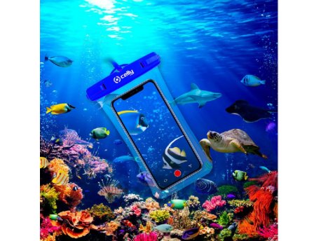 CELLY Vodootporna futrola Splashbag 21 za mobilne telefone u plavoj boji