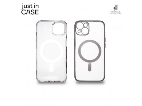 JUST IN CASE 2u1 Extra case MAG MIX paket SREBRNI za iPhone 13