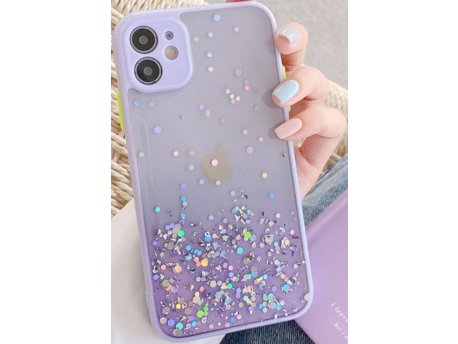 NONAME MCTK6-IPHONE 7/8/SE 2020 * Furtrola 3D Sparkling star silicone Purple