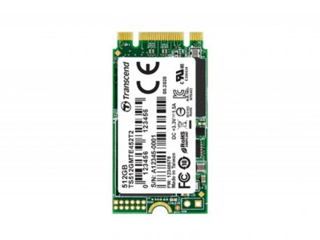 TRANSCEND 512GB, M.2 2242 SSD, PCIe Gen3x2, NVMe TS512GMTE452T2