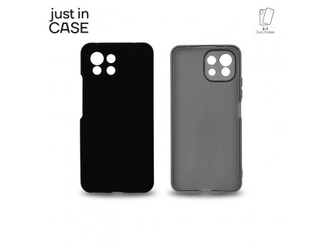 JUST IN CASE 2u1 Extra case MIX paket CRNI za Mi11 Lite 5G