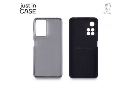JUST IN CASE 2u1 Extra case MIX paket CRNI za Redmi Note 11 Pro + 5G