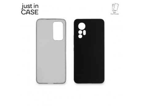 JUST IN CASE 2u1 Extra case MIX paket CRNI za Xiaomi 12 Lite