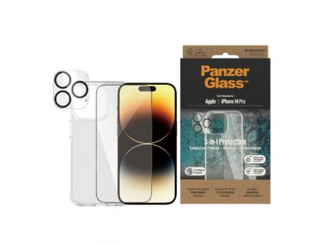 Panzer Glass IPhone 14 Pro Bundle (UWF zaštitno staklo, futrola, zaštita za kameru)