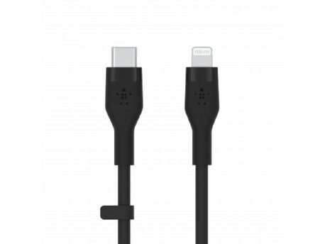 BELKIN Belkin BOOST CHARGE Flex Silicone cable USB-C to Lightning - 2M - Black (CAA009bt2MBK)