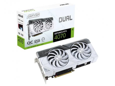 ASUS NVidia GeForce RTX 4070 12GB DUAL-RTX4070-O12G-WHITE