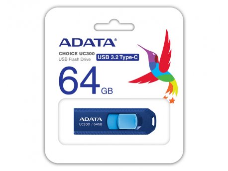 ADATA USB 3.2 Tip-C, 64GB, plavi (ACHO-UC300-64G-RNB/BU)