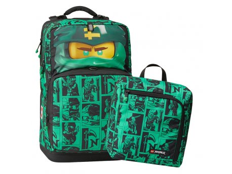 LEGO Ninjago maxi plus školski ranac i torba (Mortensen): Zeleni nindža