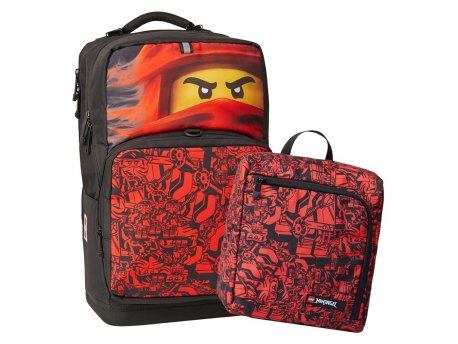 LEGO Ninjago maxi plus školski ranac i torba (Mortensen): Crveni nindža