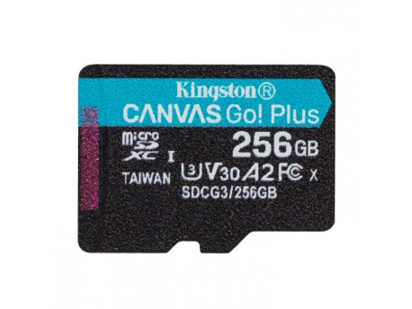 KINGSTON Mem.kart. bez adapt. Canvas Go! Plus microSD 256GB