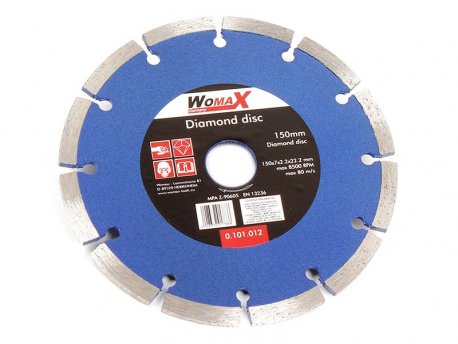 WOMAX REZNA PLOČA DIJAMANTSKA 150x22.23mm SEGMENTIRANA