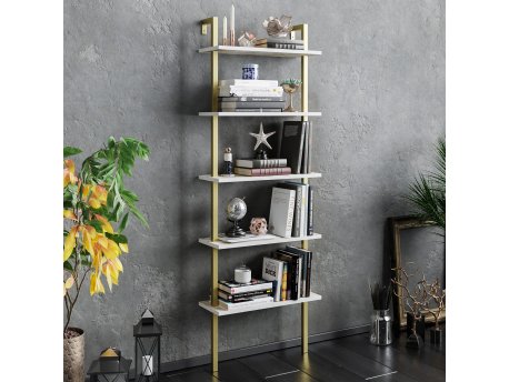 HANAH HOME Polica za knjige Piante White Gold